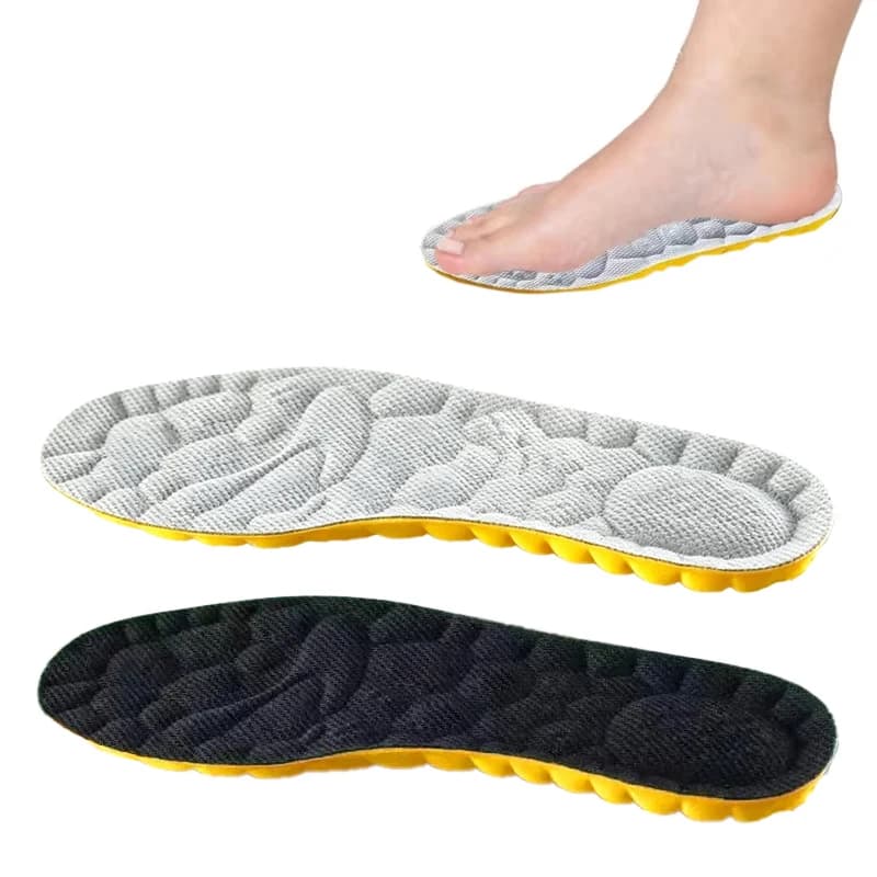 4D Cloud Technology Sports Insoles for Shoes PU Sole Soft Breathable Shock Absorption Cushion Running Orthopedic Care Insoles - 6