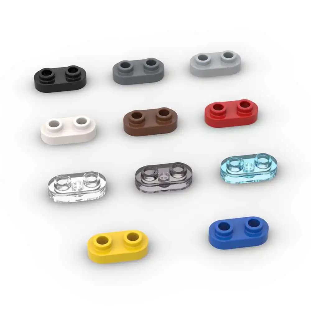 MOC 10 قطع 35480 جولة 1 × 2 كتل البناء مع فتح المسامير لوحة مجلس الطوب الجسيمات لغز اللعب الأطفال عيد ميلاد طفل الهدايا