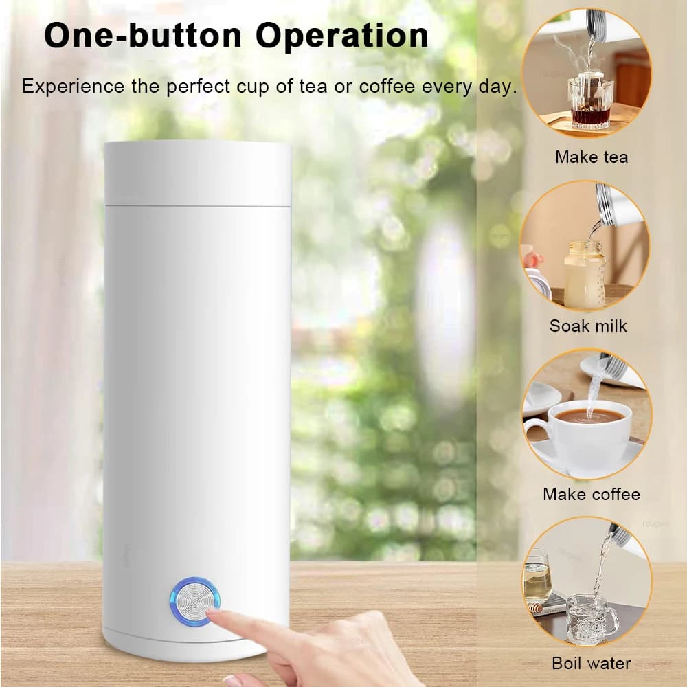 إبريق كهربائي محمول للغلي السريع - من الفولاذ المقاوم للصدأ 304 - 4