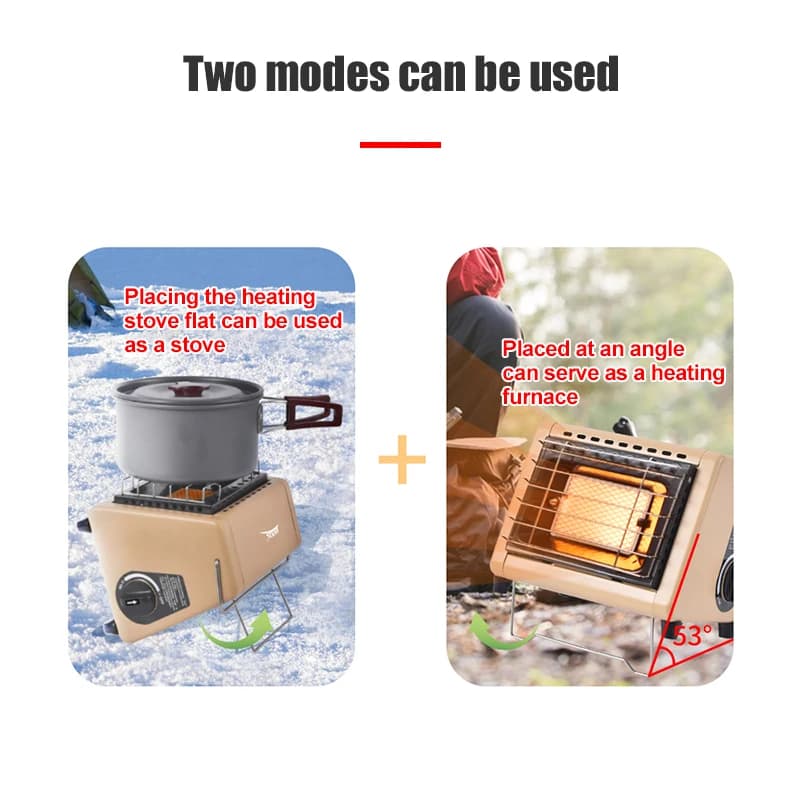 BRS-H23 Portable Tent Heater 1500W Outdoor Space Butane Heater with Control Valve Infrared Ray Patio Heater for Camping Winter - 4