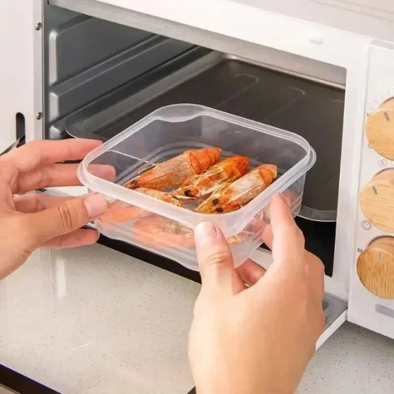 1/10PC Small Food Preservation Boxes Refrigerator Frozen Meat Vegetable Fresh-Keeping Box Transparent Kitchen Sealed Storage Box - 3