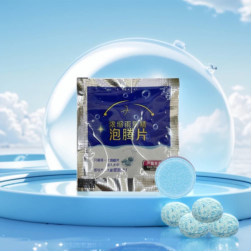 200-10 قطعة منظف الصلبة زجاج السيارة الأمامي الأنظف قرص فوار السيارات ممسحة الزجاج الصلبة تنظيف أقراص مركزة المنظفات - 4