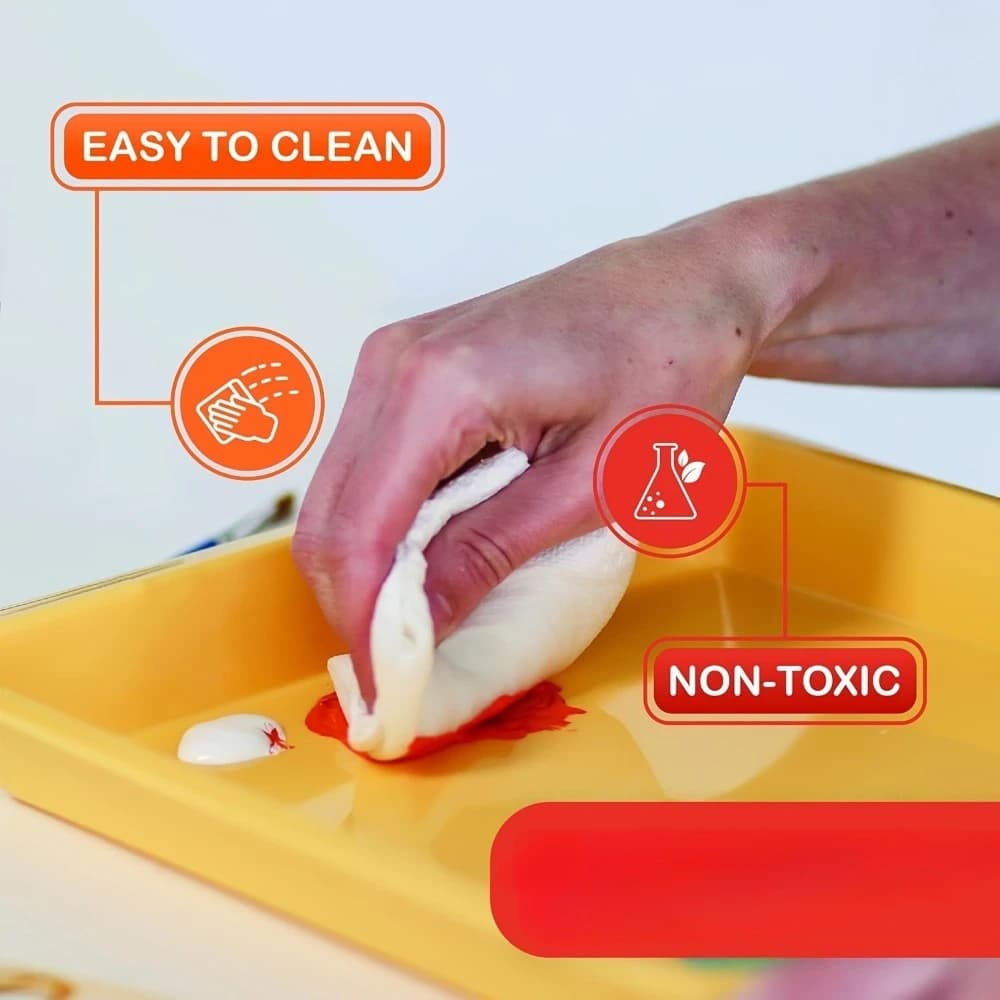 صينية بلاستيكية - منظم تخزين للألعاب الإبداعية والرمل والحرف و أساسيات الرسم، حاويات تخزين لتنظيم المنزل - 5