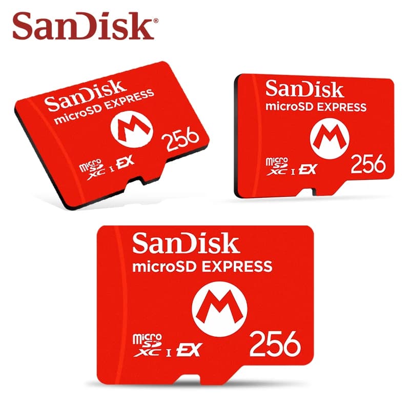 Official SanDisk 256GB MicroSD Express Card for Nintendo Switch 2 880MB/s Read 650MB/s Write PCIe NVMe A2 V30 U3 5.3K Video