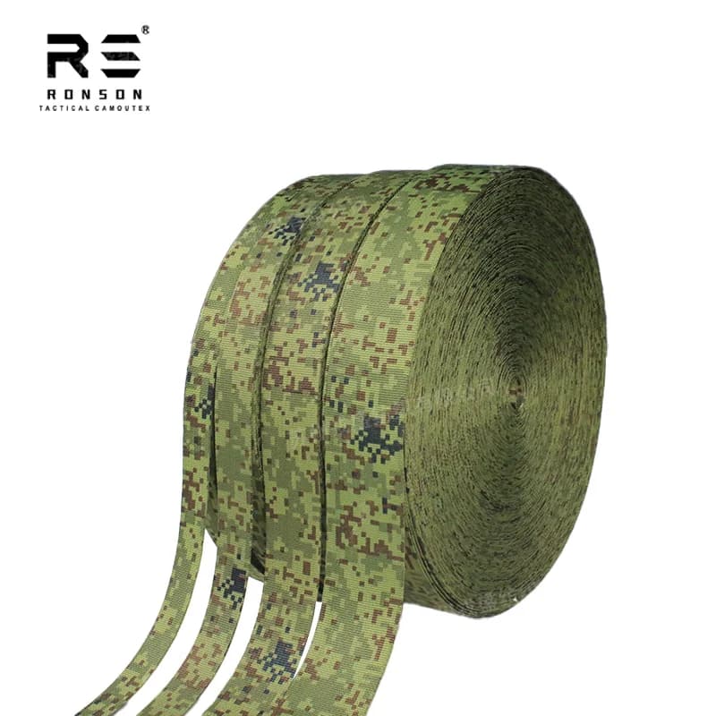 EMR Russia Pixel Digital Woodland Camouflage Printed Nylon Webbing Strap Durable Use for Tactical Gears Outdoor Bags Vests - 5