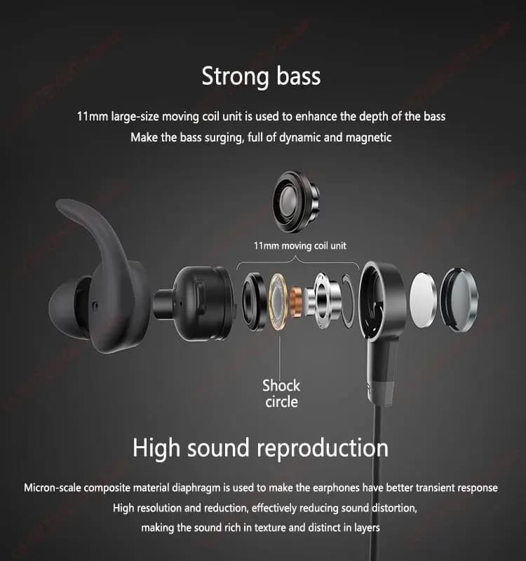 Original Huawei Honor xSport AM61 Earphone Bluetooth Wireless Connection with Mic In-Ear Style Charge Easy Headset for Sports - 2
