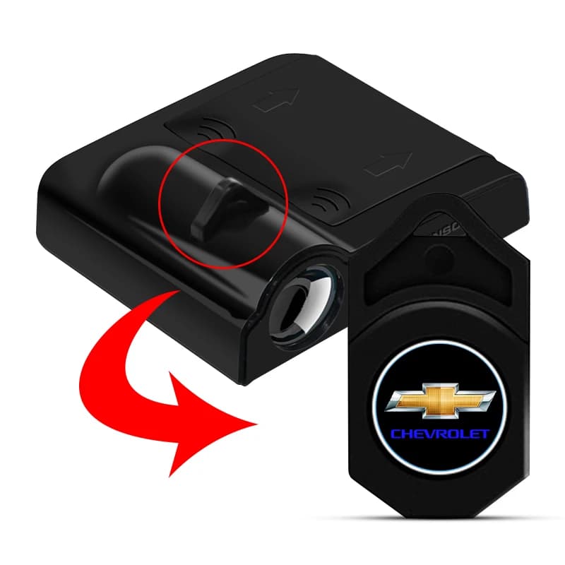 LED Car Door Welcome Light Decoration Light Car Badge logo For Chevrolet Onix Cruze Silverado Impala Equinox Malibu Tahoe Cobalt - 2