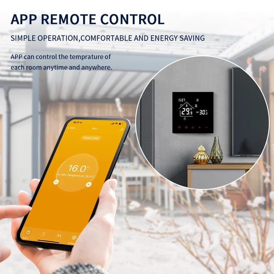 WiFi Smart Thermostat Temperature Controller Tuya Smart Life For Floor Heating Electric/Water Gas Boiler Works With Alexa Alice - 3