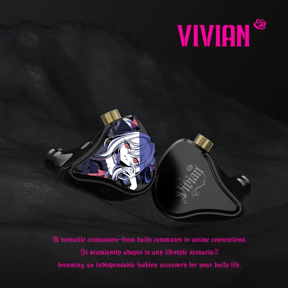 CVJ Vivian In Ear Earphones 10mm Dynamic Driver suitable for Music and Gaming 0.78mm Detachable Cable HiFi Sound Quality - 2