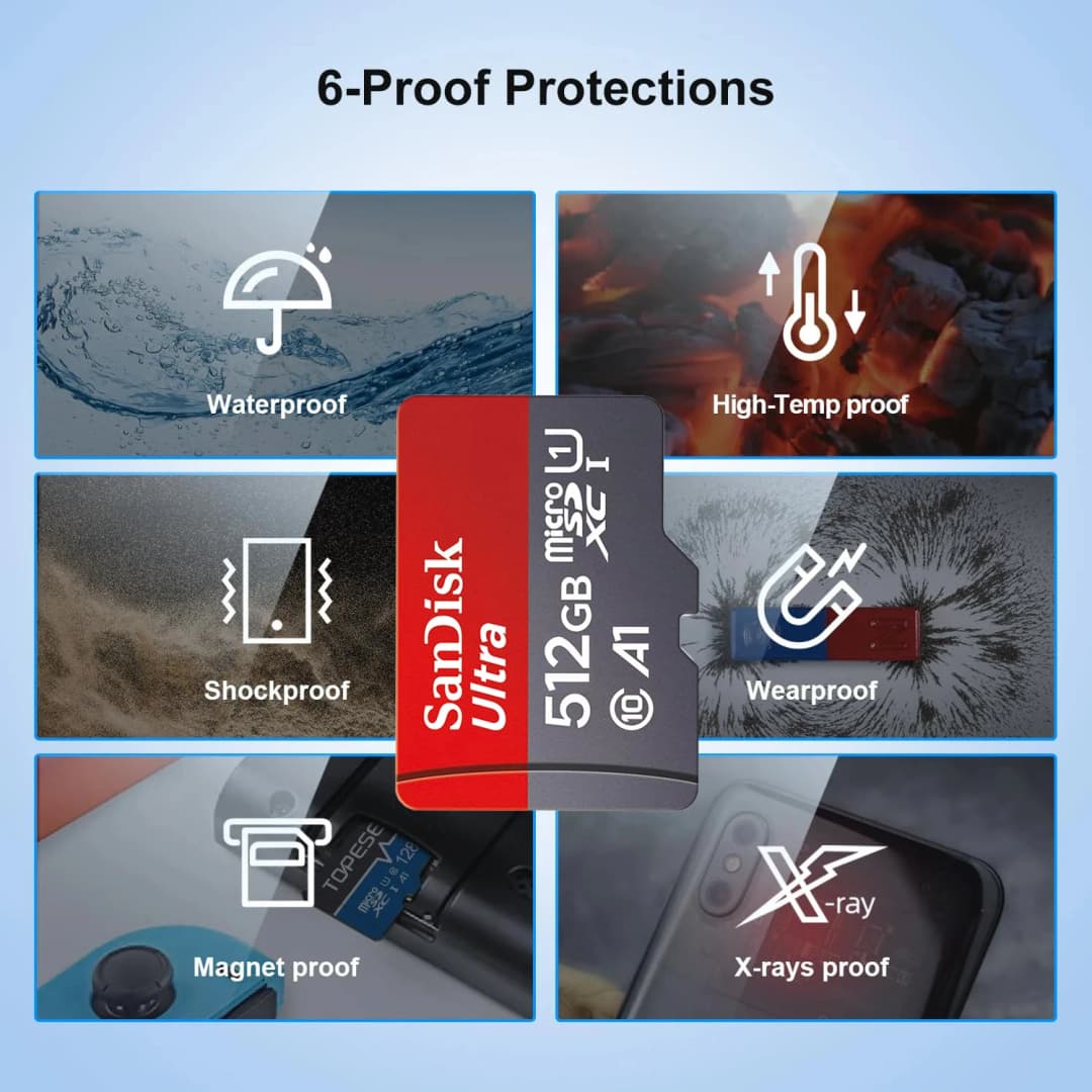 SanDisk Ultra Micro SD Card A1 U1 Class 10 TF Flash Memory Card 32GB 64GB 128GB 256GB 512GB for Smartphone Tablet Camera - 4