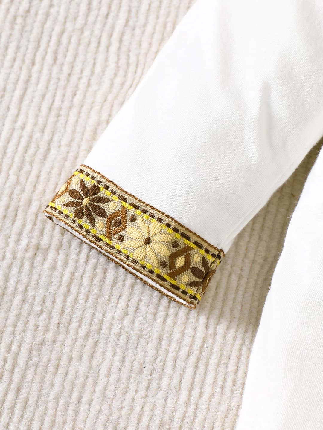 طقم ملابس تقليدية للأولاد من IURNXB، ثوب شرق أوسطي، زي مهرجان دبي، بنطلون بحواف ذهبية، ملابس عرقية إسلامية للأطفال من 1-3 سنوات - 4