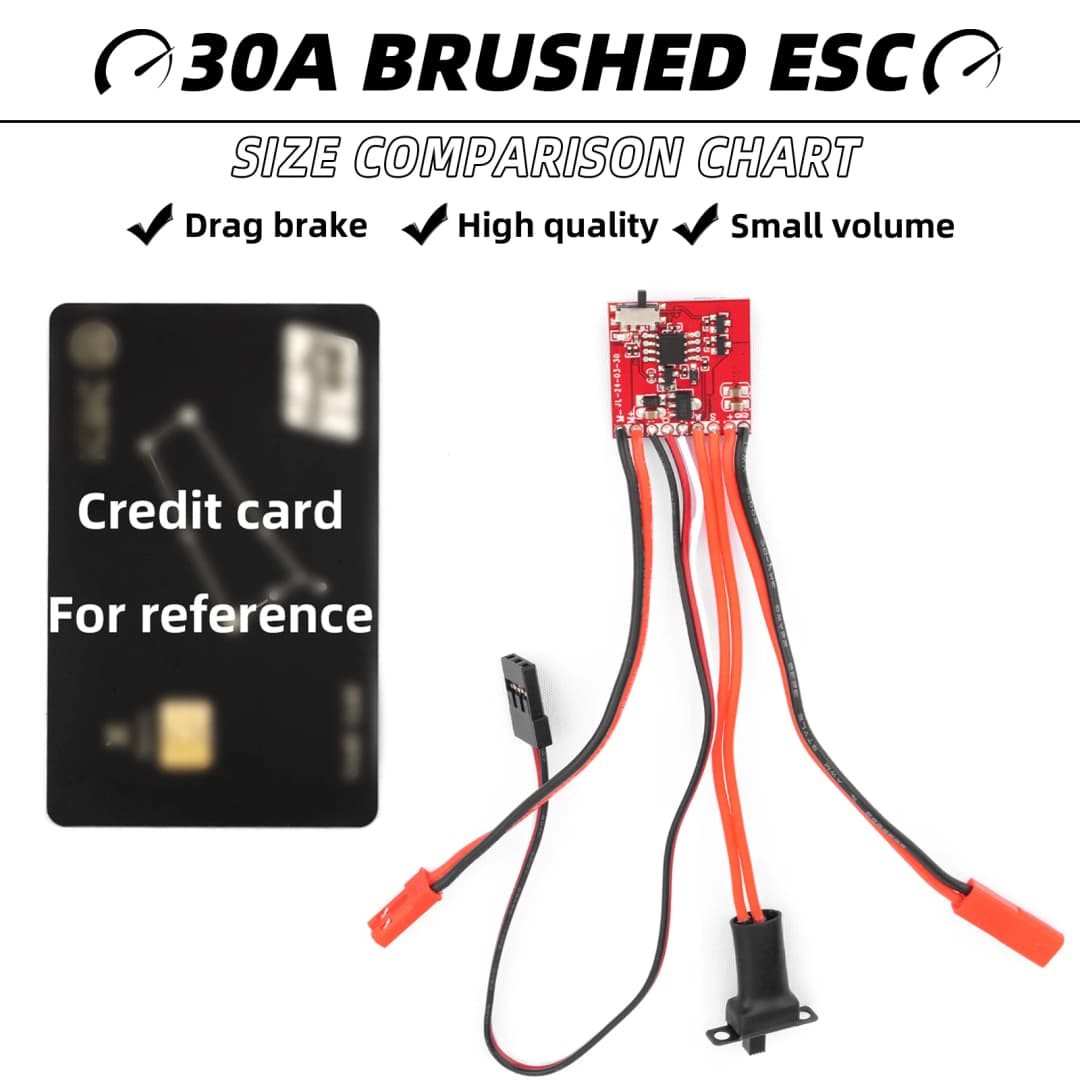 متحكم سرعة كهربائي ESC صغير 20A 30A مفرش ESC للتحكم عن بعد 2S 4~8v لسيارة قارب دبابة RC صغيرة 1/16 1/18 1/24 مع فرامل - 3