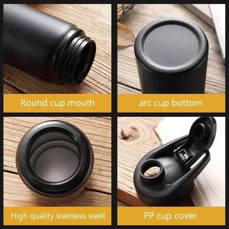 15PCS Portable Stainless Steel Bicycle Water Bottle Straight Drinking Outdoors Sports Travel Kettle Metal Water Bottle - 5