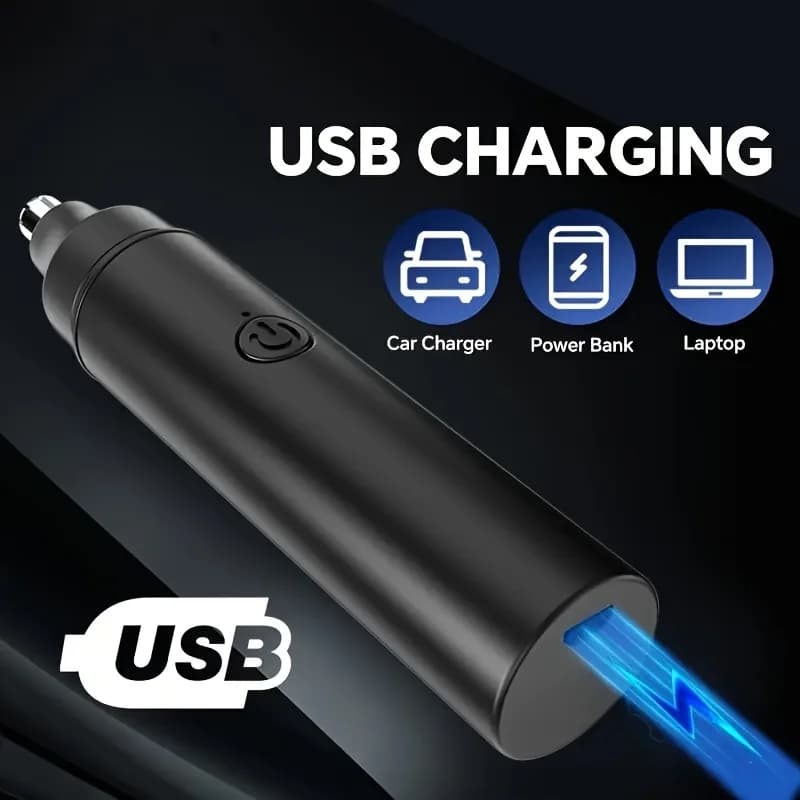 Portable Electric Ear/Nose Hair Trimmer for Men Women USB Rechargeable Painless Eyebrow and Facial Hair Removal Washable  Shaver - 6