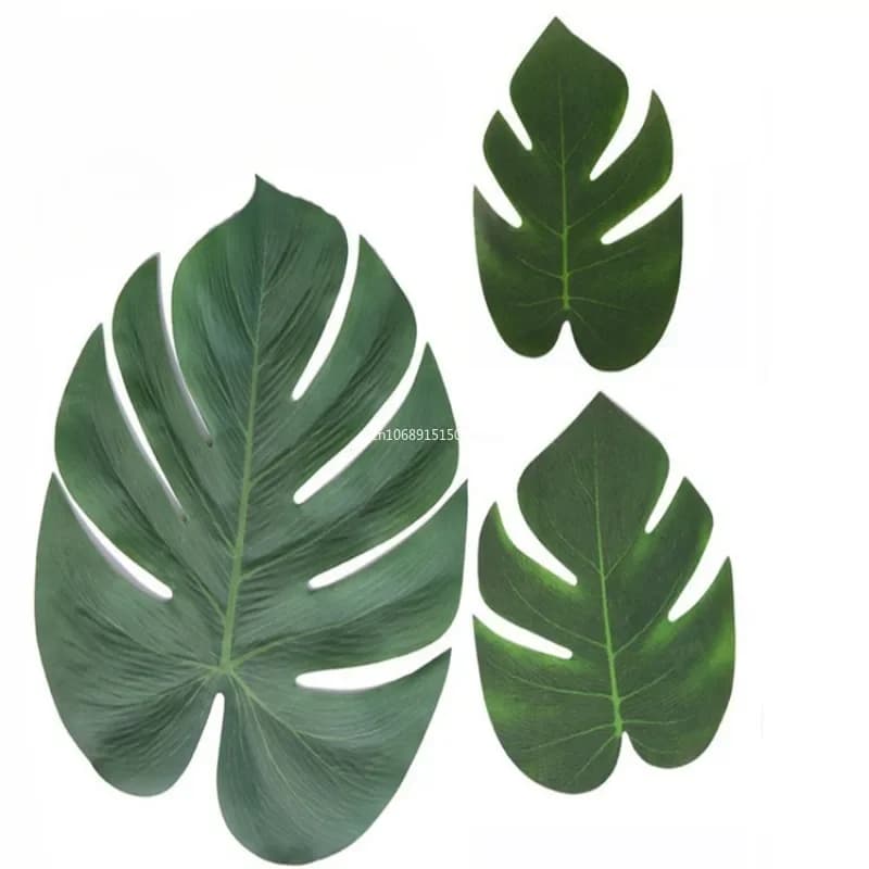 Artificial Tropical Palm Leaves Safari Jungle Decorations Hawaiian Luau Party Leaf Home Table Decor Wedding Birthday Supplies - 4