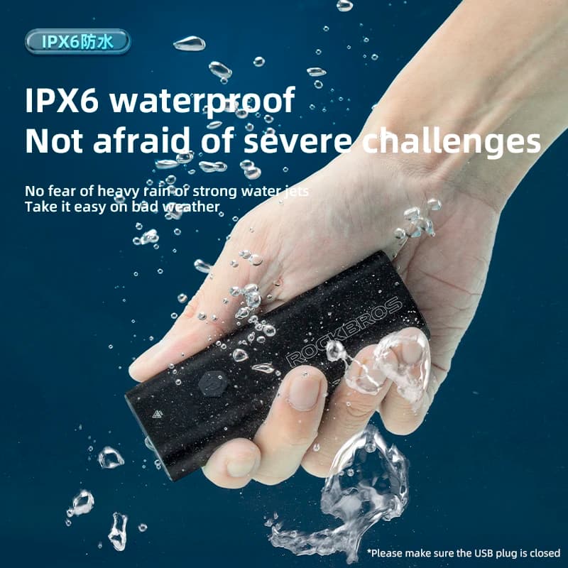 ROCKBROS 600LM Bike Front Light Waterproof IPX6 Type-C Rechargeable MTB Road Bicycle Headlight Aluminum Alloy Cycling Flashlight - 2