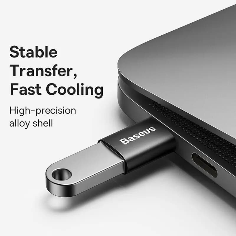 محول نقل البيانات USB OTG من Baseus محول Type C أنثى إلى USB ذكر محول شحن سريع لجهاز الكمبيوتر المحمول Macbook Samsung - 2