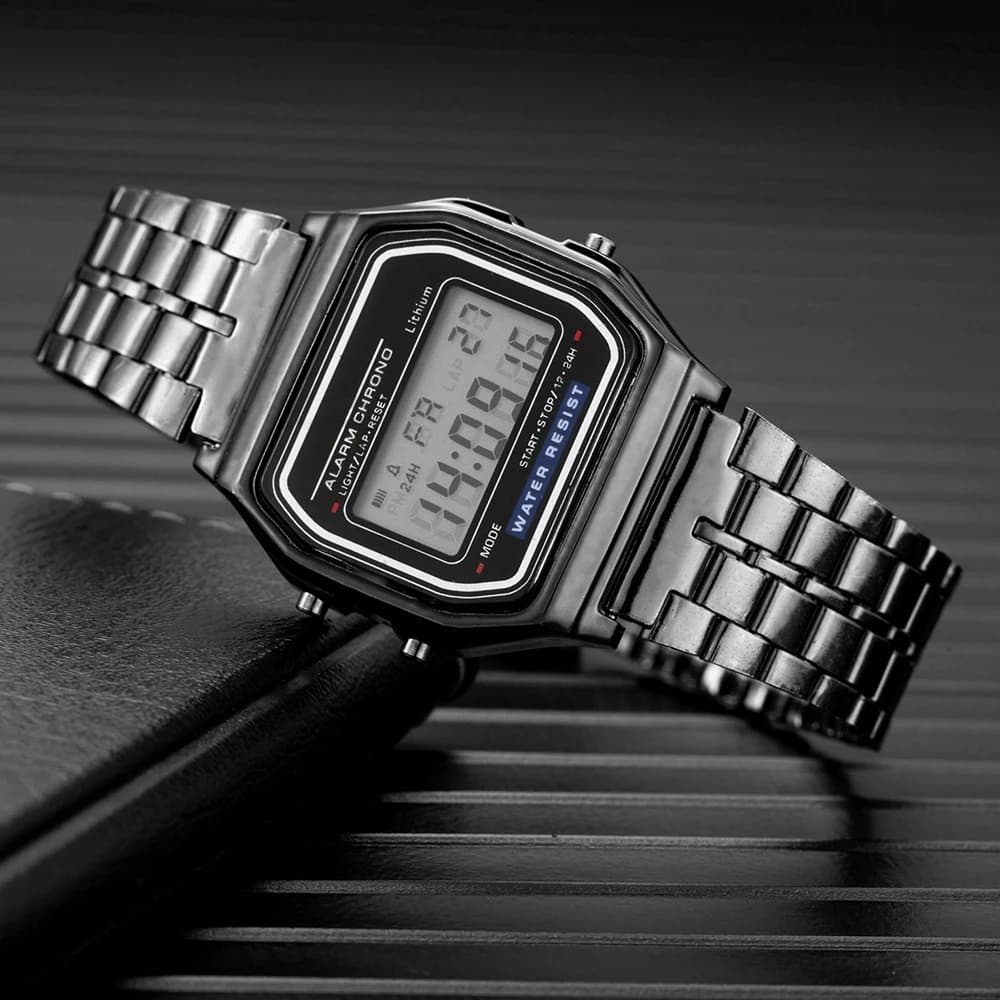 Elegant Digital Watch For Women Gold Silver Stainless Steel Business Ladies Electronic Wrist Watches Man Clock Zegarek Damski - 6