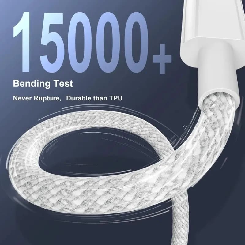3PCS Fast Charger Cable Compatible with iPhone 17/16/15 Samsung Xiaomi Huawei USB-C to Type C Charging Data Cable Nylon Braided - 2