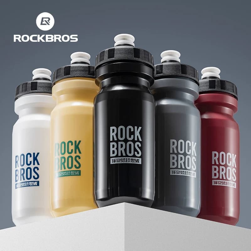 زجاجة ماء دراجة ROCKBROS سعة 600 مل، كوب رياضي من مادة PP، إبريق دراجات، مناسب للتخييم والرحلات، كوب ضغط للدراجات