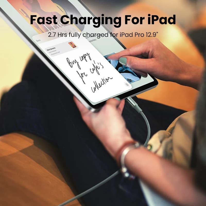 كابل USB-C من UGREEN يدعم PD 100 واط للشحن السريع لهواتف آيفون 17 و16 وماك بوك وسامسونج S26 وآيباد وشاومي - 6