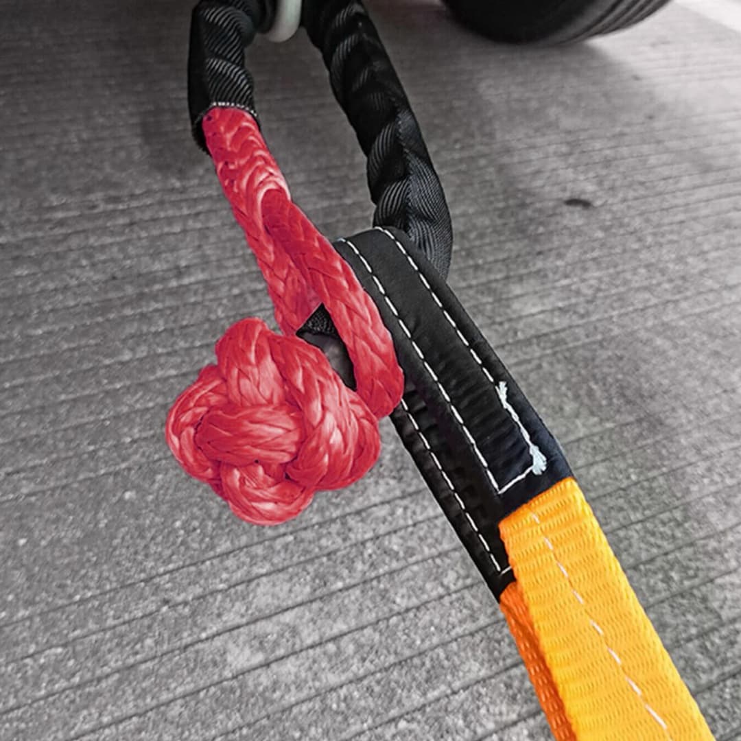 قطعة واحدة قفل سحب ناعم 20 مم 41000 رطل قوة كسر حبل استرداد مع غطاء واقي لشاحنة سيارة دفع رباعي مركبة طرق وعرة - 4