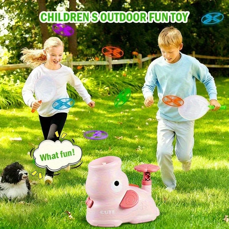 خطوة القدم على القرص الطائر قاذفة الصواريخ الهوائية الصحن القفز الرياضة لعبة الفيل بطة نمط المروحة في الهواء الطلق حديقة ألعاب أطفال - 2
