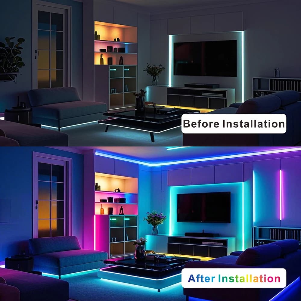 شريط ليد WS2812B 5V 30/60/74/96/144 ليد ذكي شريط بكسل RGB لوحة دوائر سوداء/بيضاء IP30/65/67 WS2811 IC إضاءة ليد 1م/2م/3م/4م/5م - 4