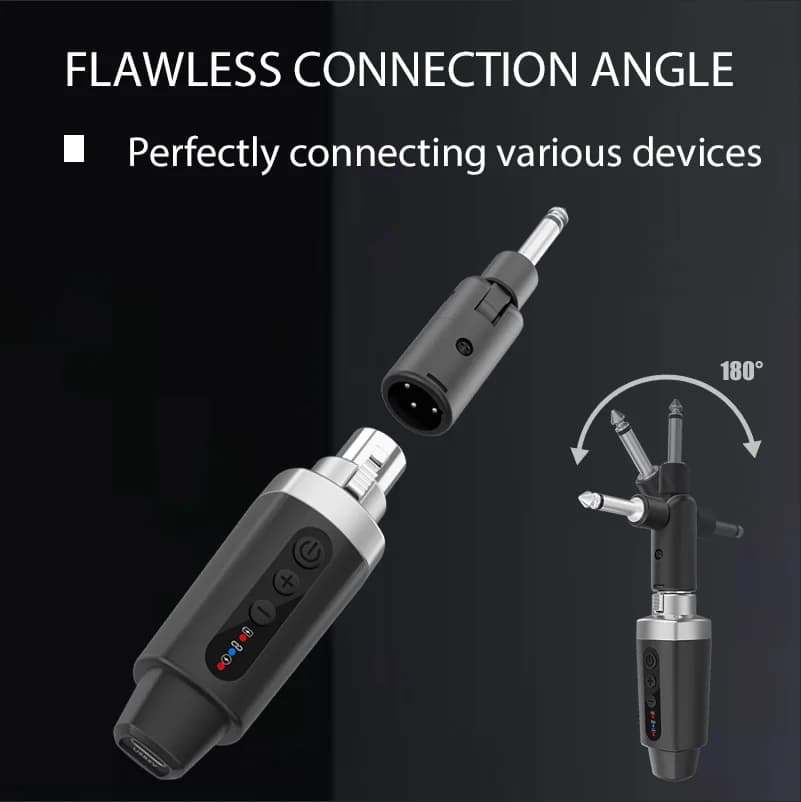 2.4g XLR Wireless Microphone System Transmitter and Receiver Suitable For Dynamic Microphones and 5V Condenser Microphones(M-04) - 4