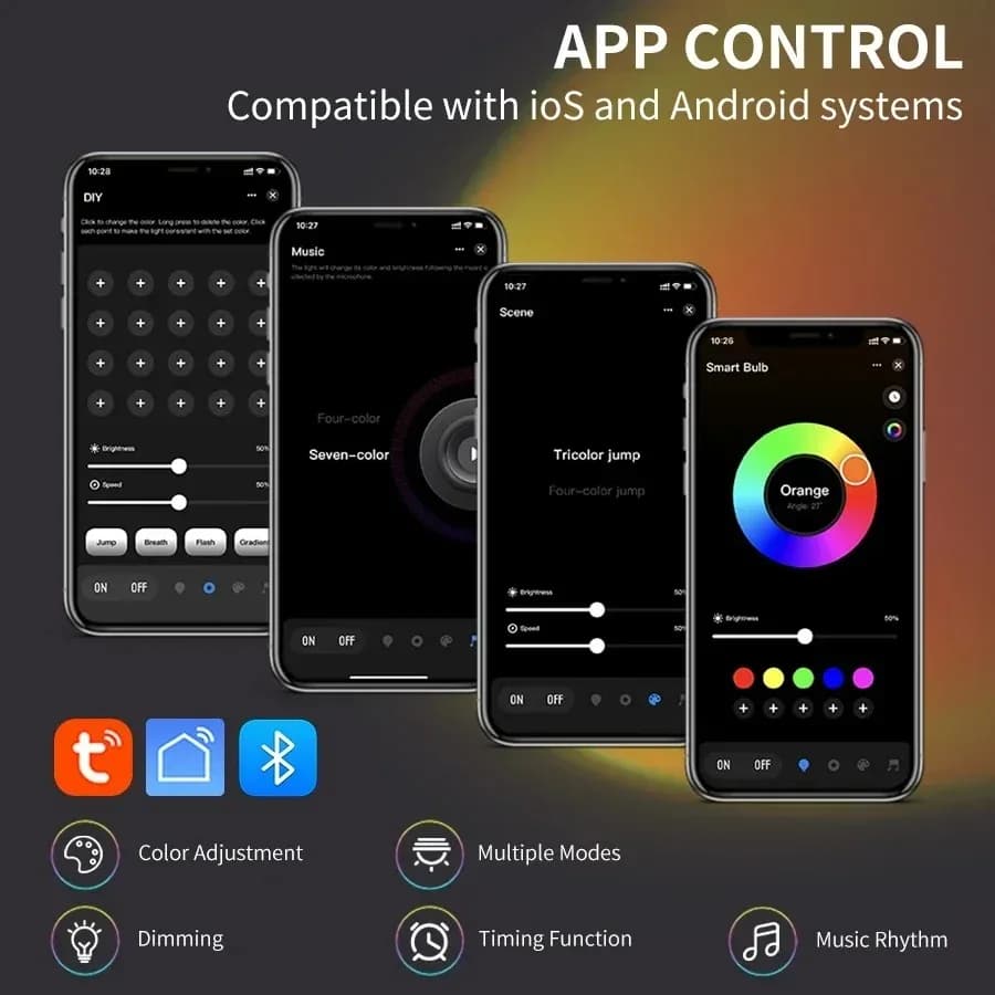 Tuya Smart Led Sunset Projector Lamp Smart Life App IR التحكم عن بعد RGB جو الأضواء ضوء الليل للتصوير الفوتوغرافي للحفلات - 4