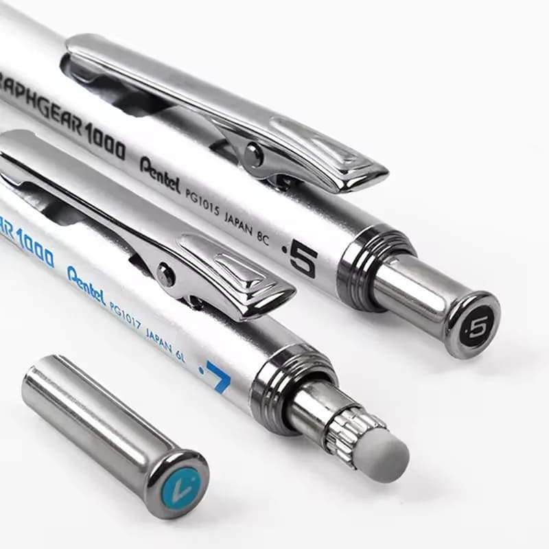 بنتل PG1000 قلم رصاص ميكانيكي جرافجير 1000، مركز منخفض الجاذبية، 0.3/0.5/0.7/0.9 مم، لوازم فنية - 6
