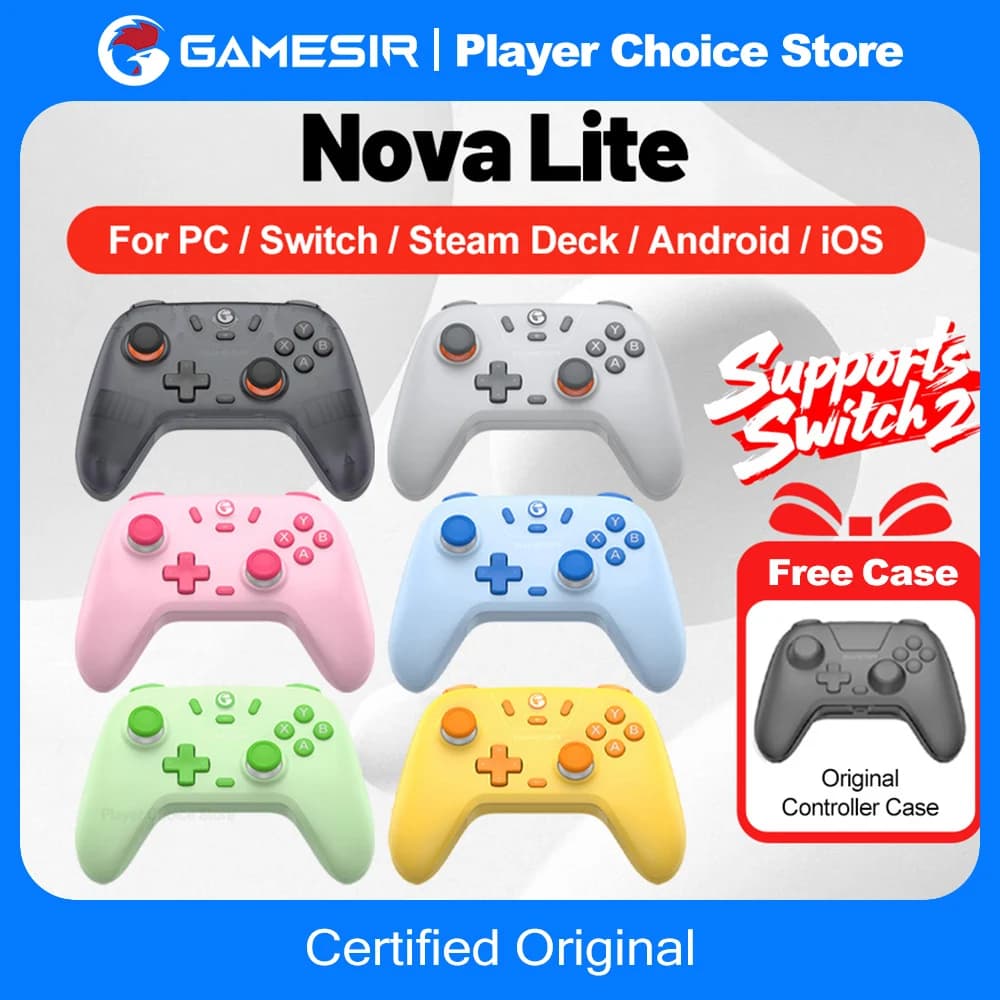Gamesir Gamepads PC Switch 2 Controller Nova Lite Controle Hall Effective Joystick for Nintendo Switch Steam Android iOS Phone