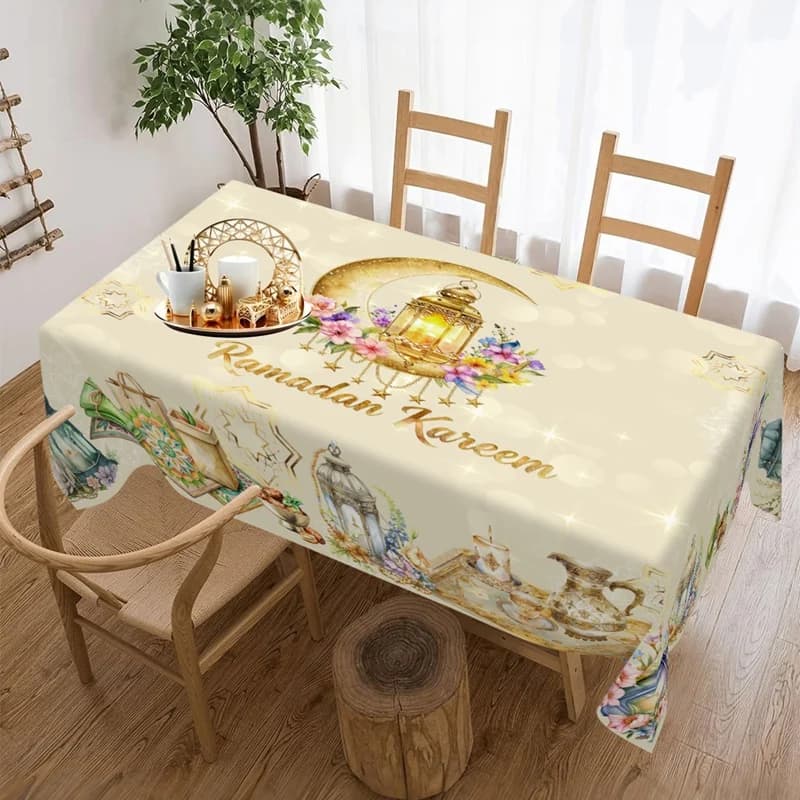 Ramadan Decor Tablecloth EID Mubarak Decor For Home 2026 Ramadan Kareem Islamic Muslim Party Eid Al Adha Gifts Happy Eid Al Fitr - 4