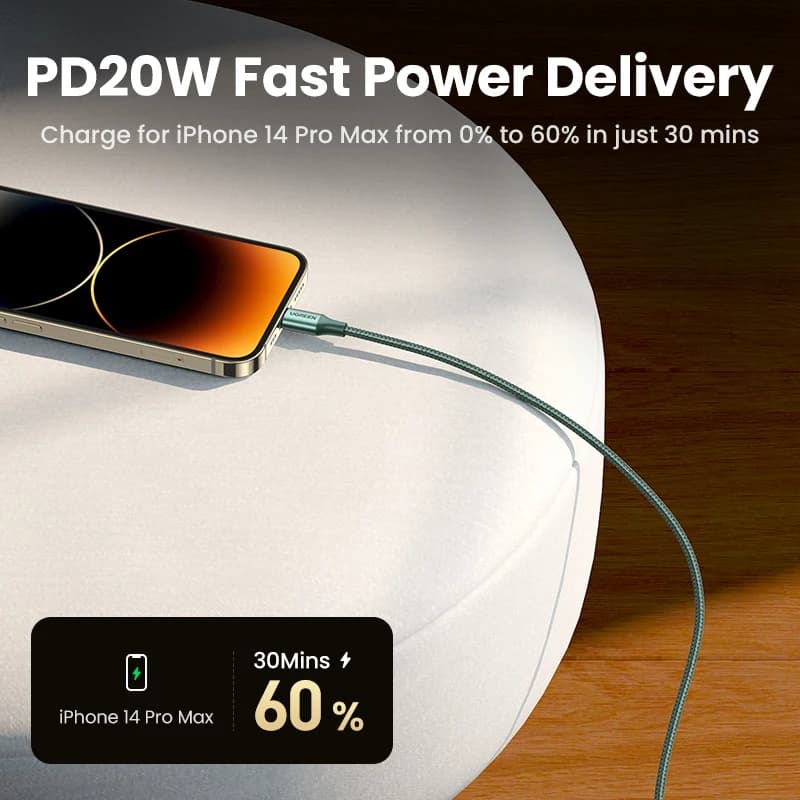 كابل UGREEN MFi USB C إلى Lightning: شحن سريع PD20W لـ iPhone 14 و13 و12 Pro Max Mini، كابل بيانات لـ iPhone وiPad - 2