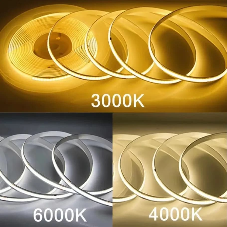 1-5m 220V Flexible Tape Lights COB LED Strip Light Smart IC No Need Driver High Bright 240 LEDs Linear Lighting RA95 Warm White - 2