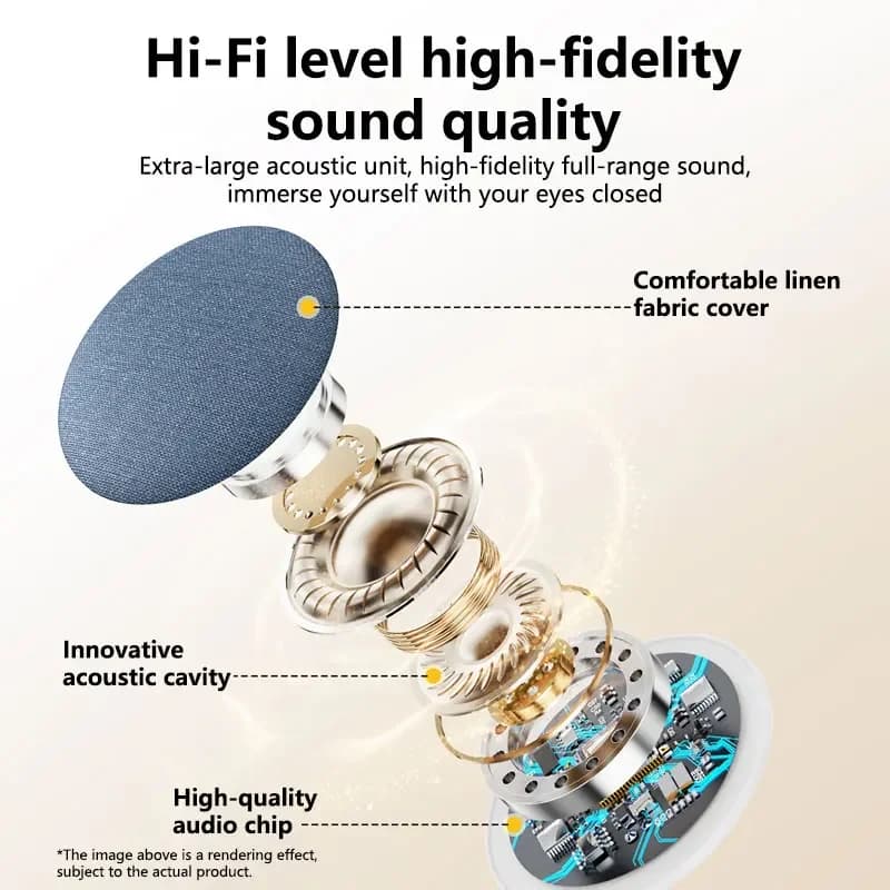 سماعة بلوتوث على شكل فراشة تحت الوسادة بجودة صوت ديناميكية عالية، مساعد نوم بالموجات فوق الصوتية بجانب الوسادة 2026 - 2
