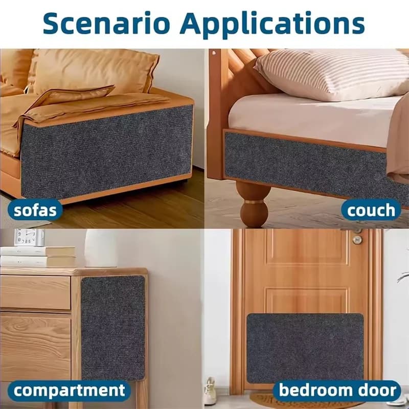 DIYSelf-Adhesive Cat Scratching Mat Trimmable Cat Carpet Cat Scratching Carpet Corner Wall Cat  Scratch Sofa Furniture Protector - 6