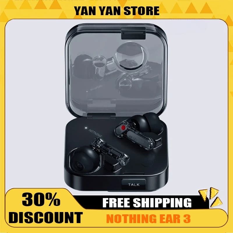 2025 New Nothing Ear (3) Earphones 45dB ANC Hi-Res Audio with LDAC&LHDC 11mm Ceramic Driver Support 8-Band EQ Global Version