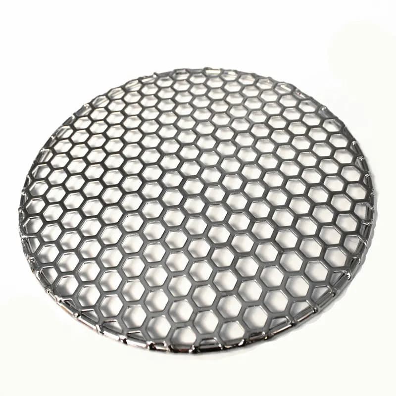10-40CM Diameter Stainless Steel 304 Food Grade Round BBQ Charcoal Grate Barbecue Grill with Cellular Holes Grid Mesh Net
