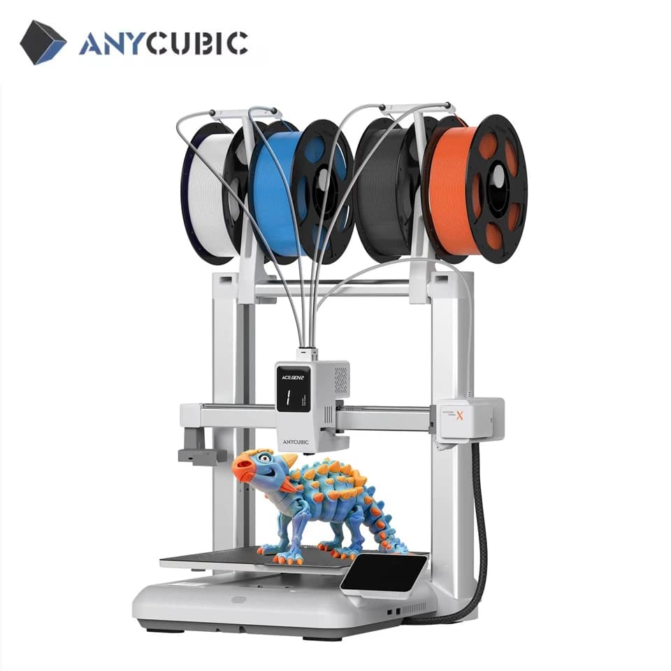 طابعة Anycubic Kobra X ثلاثية الأبعاد جديدة، متعددة الألوان، مع ضبط تلقائي للمستوى، وسرعة طباعة قصوى 600 مم/ث، وطابعة FDM متعددة الألوان لسطح المكتب