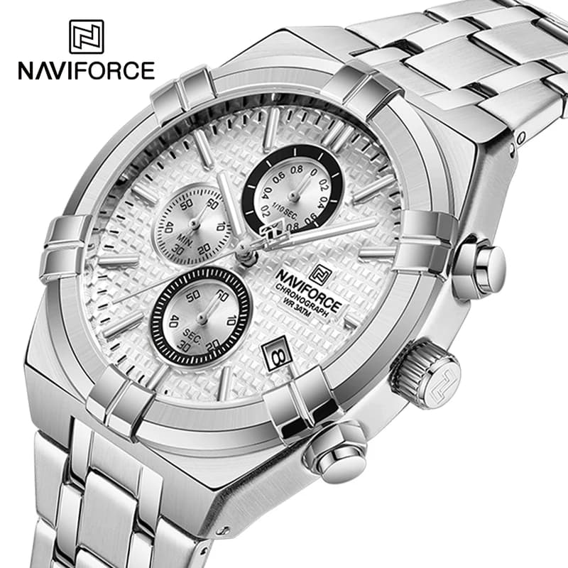 NAVIFORCE Original Watches for Men Quartz Fashion Sport Chronograph Male Simple Wild Waterproof ate Display Wristwatch Man Clock - 3