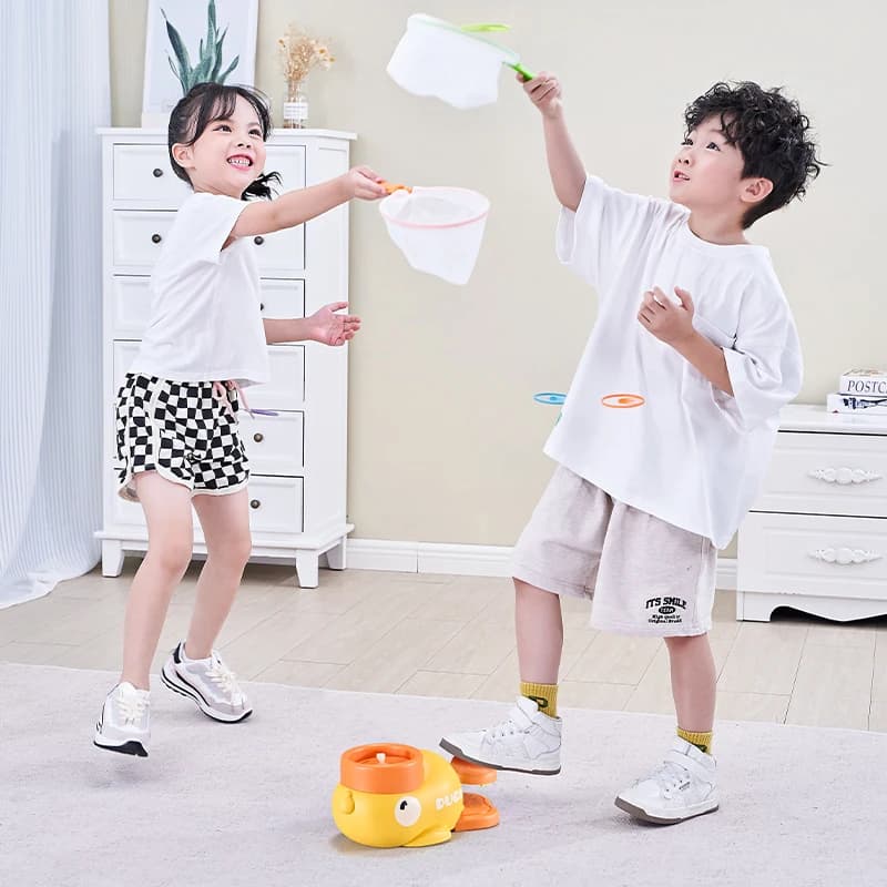 قاذفة الصحن الهوائي ألعاب الصواريخ الرياضة الطفل تحلق القرص الهواء ترتد المتسكعون المروحة بطة الفيل للأطفال اللعب في الهواء الطلق - 6