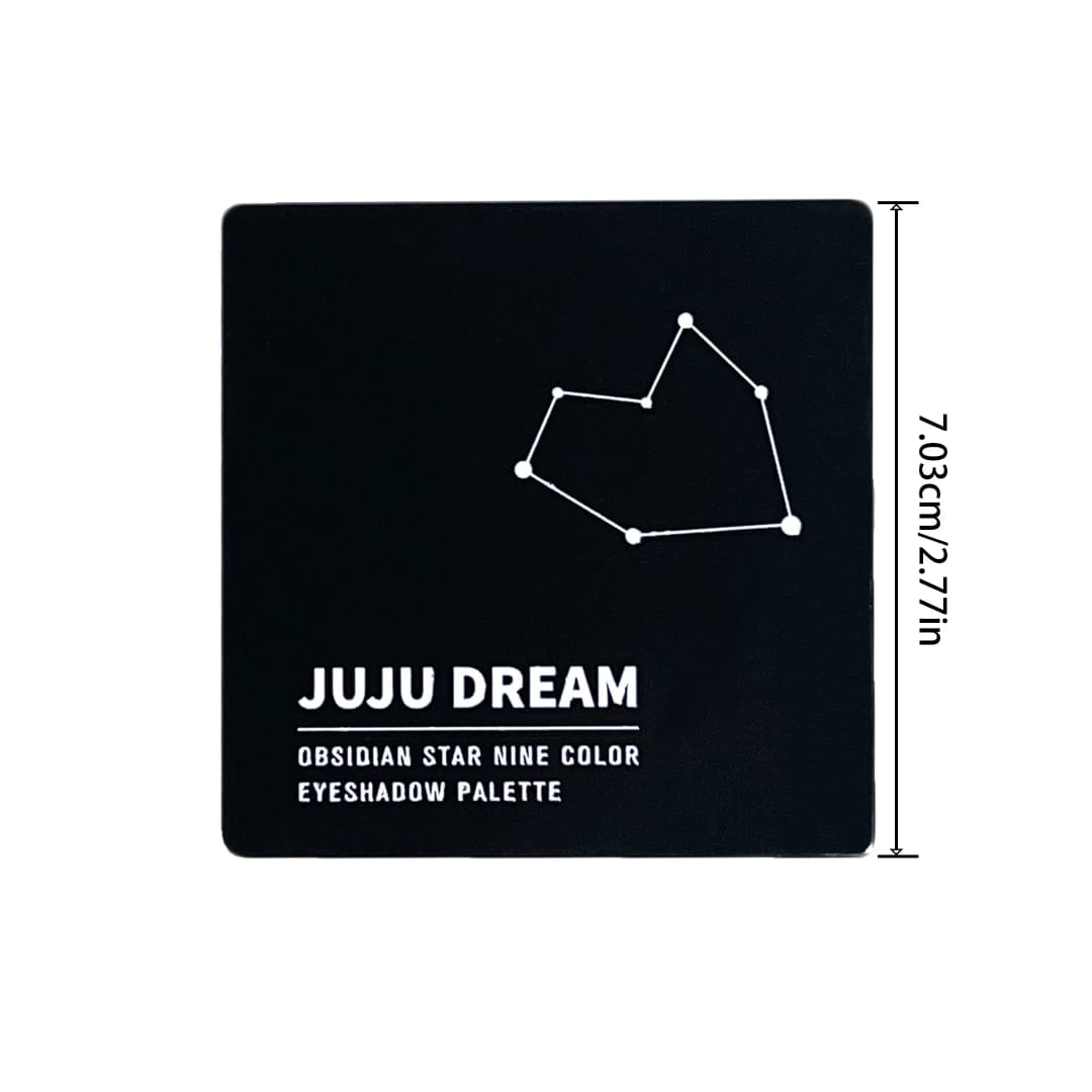 لوحة ظلال عيون 9 ألوان، بلاك سوان، سموكي، أسود داكن، رمادي فضي لامع، غير لامع، يدوم طويلاً، سهل التلوين - 6