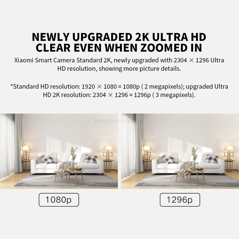 كاميرا XIAOMI الذكية IP الإصدار القياسي 2K HD برؤية ليلية بالأشعة تحت الحمراء CCTV إنتركوم صوتي إنذار AI قاعدة مغناطيسية كاميرا واي فاي منزلية - 2