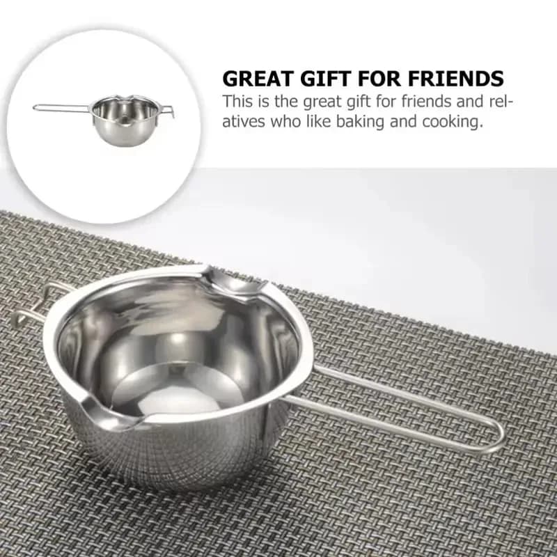 Stainless Steel Candle Wax Melting Boiler Pot with Heat Resistant Handle for Melting Chocolate Candy and Candle Making Supplies - 3