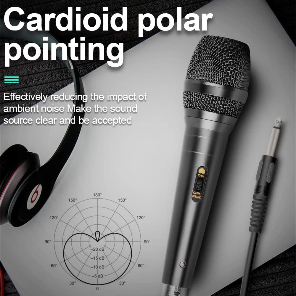6.35MM Professional Wired Dynamic Microphone Cardioid Pickup Depusheng C1 Portable Handheld Mic For KTV Karaoke Stage Singing - 2
