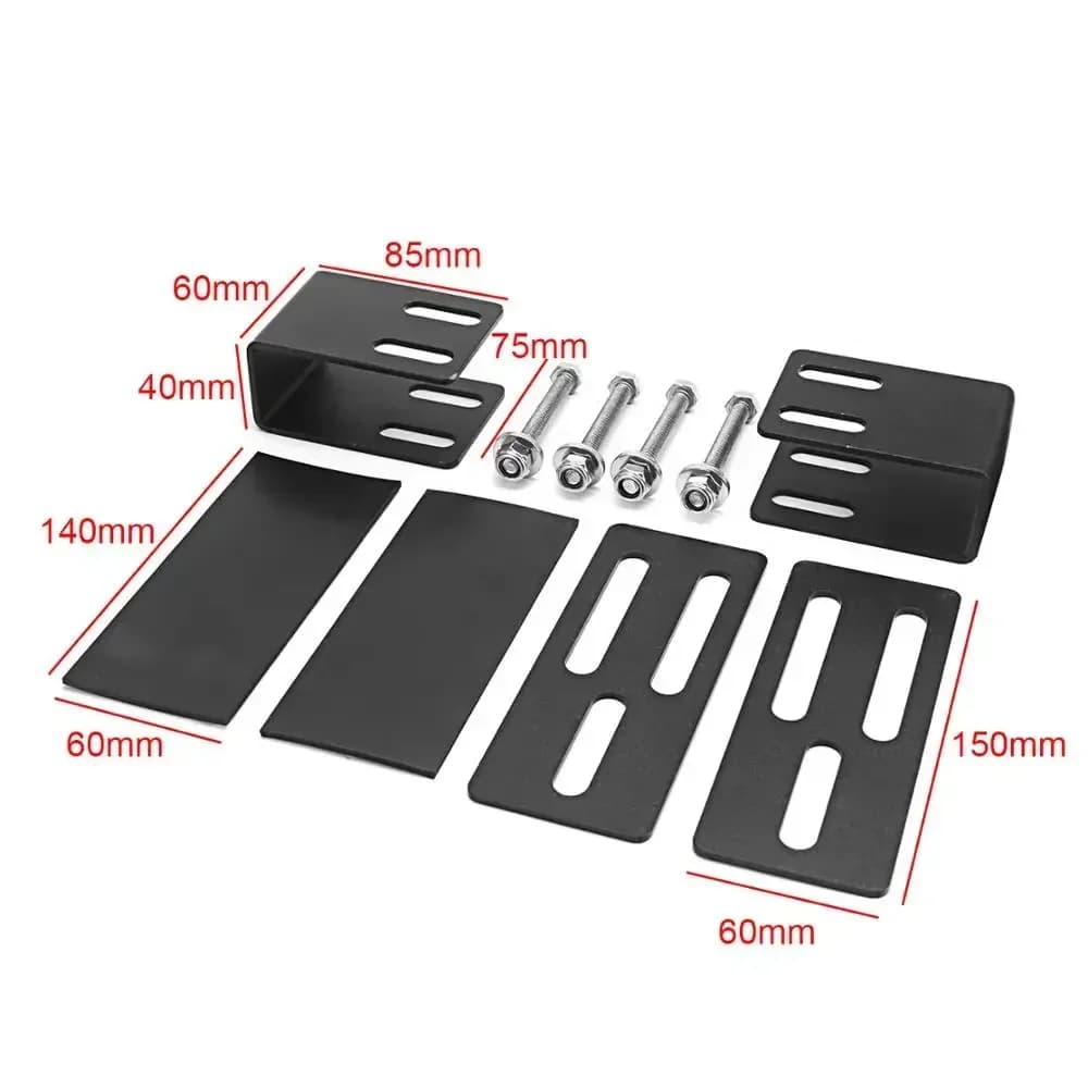 2pcs Universal Car SUV Roof Rack LED Light Bar Mounting Bracket Offroad Driving Work Lamp Clamp Holder Auto Pickup Accessories - 5