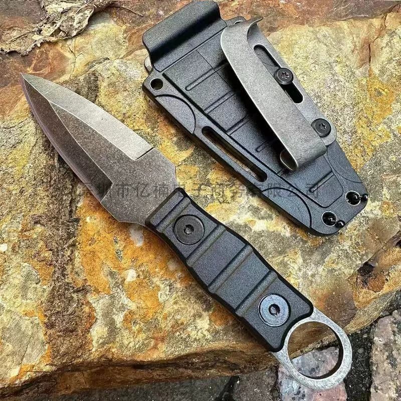 2026 Outdoor Portable Small Straight Blade Stainless Steel Blade with Sheath and Back Clip Travel Camping Tool, EDC Pocket Knife - 3