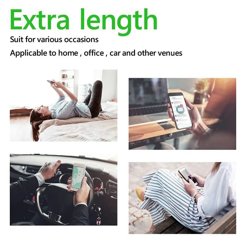 كابل USB من النوع C 2.4A شحن سريع من النايلون المضفر كابل شاحن لملحقات الهاتف المحمول Samsung Huawei Xiaomi Android - 6