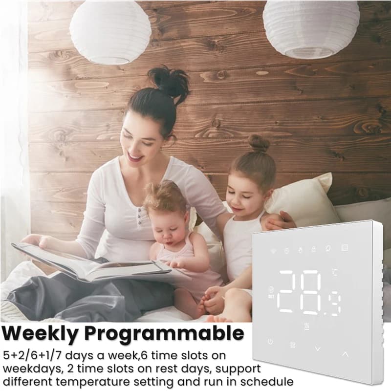 AVATTO WiFi Smart Thermostat，Electric Heating Water Gas Boiler Temperature Controller Works With Tuya Google Home Alexa Alice - 4